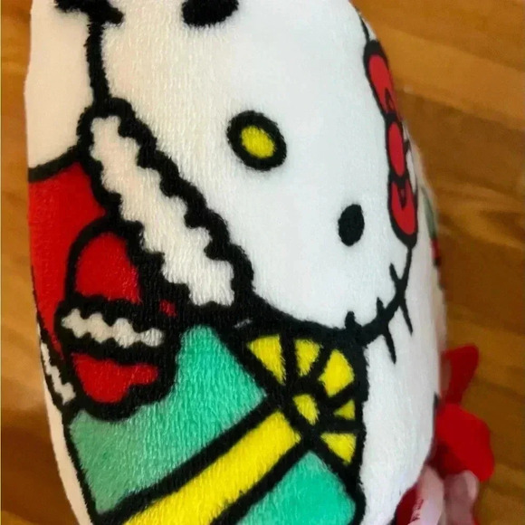 Hello Kitty Christmas Blanket Twin White Santa NWT gingerbread Kitty - Picture 7 of 7